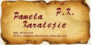 Pamela Karalejić vizit kartica